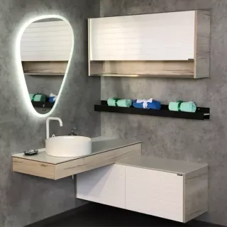 Шкаф подвесной Comforty "Клеон-120" белый/дуб дымчатый