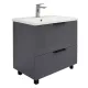 Тумба-умывальник Comforty Лима-70Н2 антрацит с раковиной Como 70
