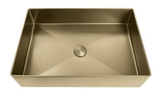 Раковина AltroBagno Astro 001017 OrSp из нержавеющей стали золото матовое