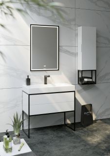 Напольная тумба под раковину Clarberg Logic LOG0109N 90см белый