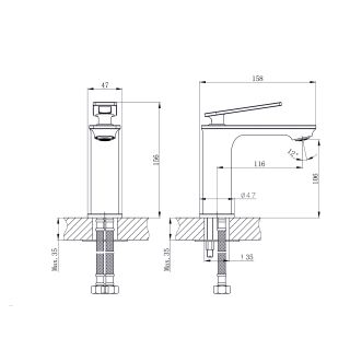 Смеситель для раковины RUSH Palm (PL2530-11)
