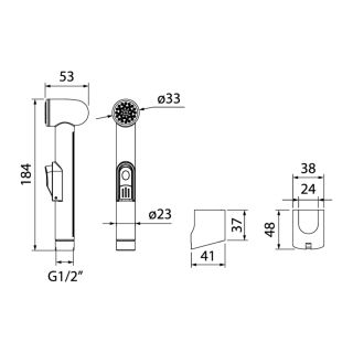 Гигиенический душ IDDIS Bidet Hand Shower хром глянцевый 010SB0Gi20