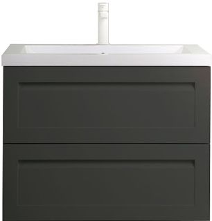 Подвесная тумба под раковину Art&Max Platino 75см серый матовый AM-Platino-750-2C-SO-GM