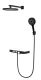 Душевой комплект Berges Morans с термостатом и изливом чёрный матовый