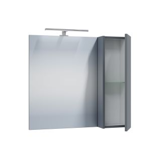 Зеркало-шкаф с подсветкой Санта Юпитер 700545 70 см графит матовый