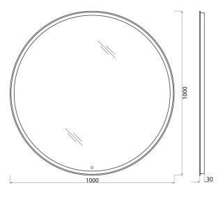 Зеркало круглое 100x100 BelBagno SPC-RNG-1000-LED-TCH-WARM с подсветкой