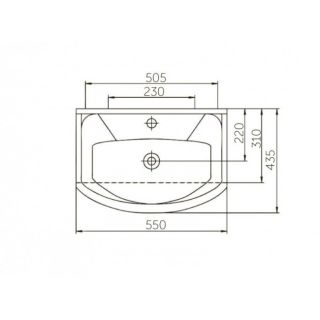 УМЫВАЛЬНИК RUNO мебельный Rosa Элеганс 55 (УТ000000175)