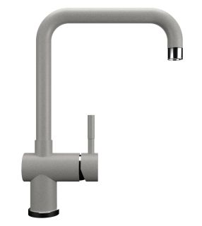 Смеситель для кухни Ulgran Classic U-023-310 с высоким поворотным изливом серый