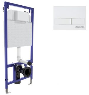 Инсталляция для унитаза Berges Novum L1 с кнопкой белый 040211