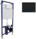 Инсталляция для унитаза Berges Novum 040265 с чёрной Soft Touch кнопкой O5