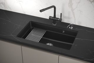 Мойка кухонная Granula Kitchen Space 7303U, ШВАРЦ