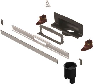 Душевой лоток Berges Wasserhaus Wall 600 090056 с решеткой Матовый хром