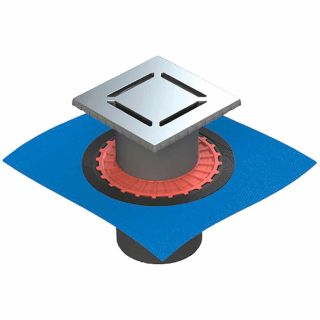 Душевой трап Berges Wasserhaus Zentrum Norma 090463 15х15 Матовый хром