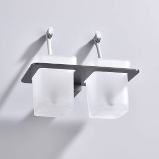 Стакан для ванной комнаты Raglo R301.08.09 двойной графит