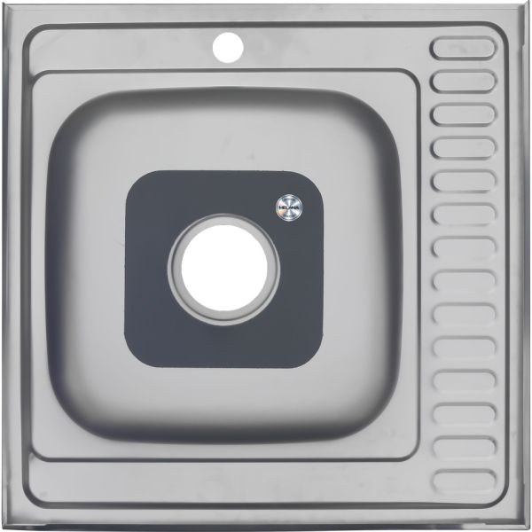 Мойка 6060 R Melana 0,8/180 правая хром с сифоном (006 t R *10)