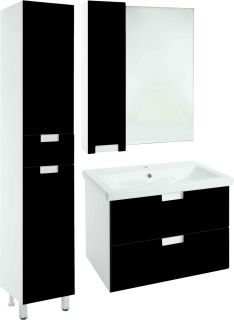 Зеркало-шкаф Bellezza Пегас 60см левый чёрный 00000008043