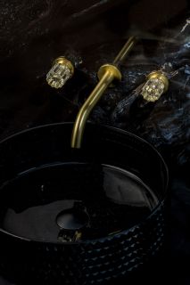 Встраиваемый смеситель для раковины Boheme Elegante 152-2-MG-EL золото матовое