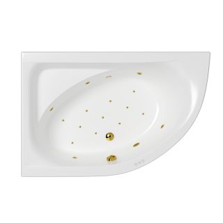 Гидромассажная ванна WHITECROSS Aquarella 0108.170110.100.RELAX.GL левая 170x110 см Relax золото