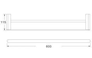 Полотенцедержатель Rose RG1727 60см хром