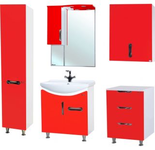 Тумба под раковину Bellezza Лагуна 65см красный 00000001383