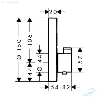 Смеситель для душа Hansgrohe  45793670 черный
