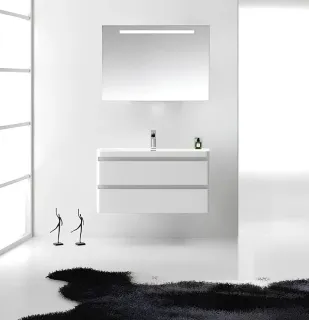 Подвесная тумба с раковиной Parly Spa Gucci80 белый глянцевый