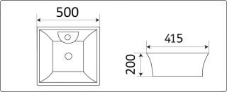 Раковина-чаша CeramaLux 9108 Белая 50 см