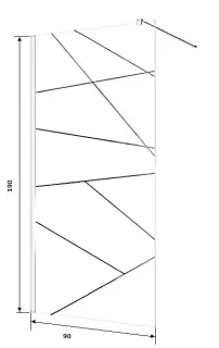 Душевая перегородка Cerutti SPA PICK T90B 90см чёрный