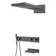 Душевой комплект Boheme Zodiac 133-2-SGM с термостатом оружейная сталь