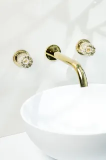 Встраиваемый смеситель для раковины Boheme Elegante 152-2-G-EL золото