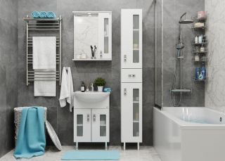 Напольная тумба под раковину Onika Кристалл 105550 55см белый