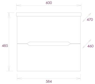 Подвесная тумба под раковину Onika Айленд 106114 60см белый