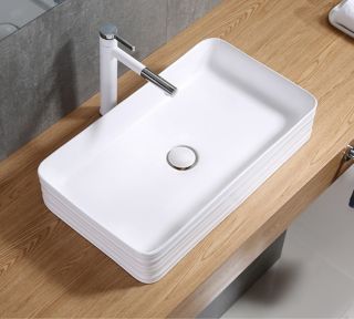 Раковина-чаша CeramaLux W1531-D1408 Белая 65.5 см