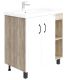 Напольная тумба под раковину Onika Тимбер 108045 правая 80см белый матовый/дуб сонома