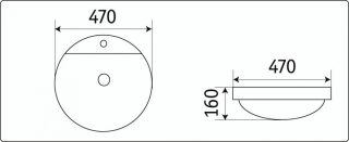 Раковина  CeramaLux 7067A белая 47 см