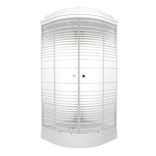 Душевая кабина Triton Стандарт-Полосы Щ0000061830 100x100 см профиль белый стекло с узором