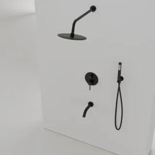 Душевая система Sancos Select SC3004MB чёрный матовый