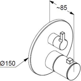 Термостатический смеситель для ванны и душа Kludi Nova Fonte 208100515 хром