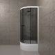 Душевой уголок Triton Грэй Щ0000066465 90x90 см профиль белый стекло тонированное