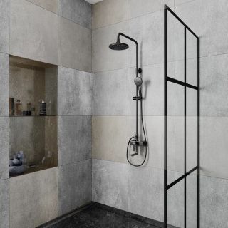 Душевая стойка DQ Bayern.F?rth DA1523705B18 чёрный матовый