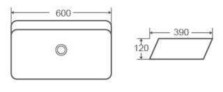 Раковина-чаша CeramaLux 2243 белая 60 см