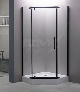 Душевой уголок Esbano 100x100 ESD-7170B профиль черный матовый