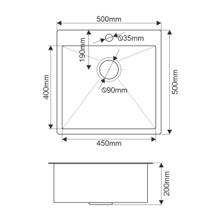 Мойка R5050H Melana ProfLine 3,0/200 сатин