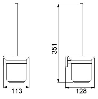 Щётка для туалета Timo Selene чёрный 12061/03