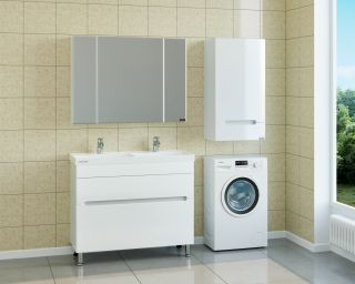 Тумба под раковину СанТа Лондон 700174 100см белый