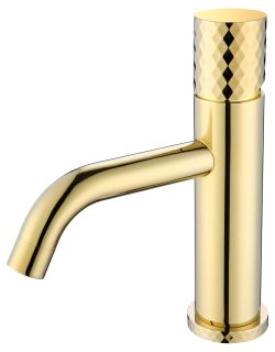 Смеситель для раковины Boheme Stick Gold diamond золото 121-GG
