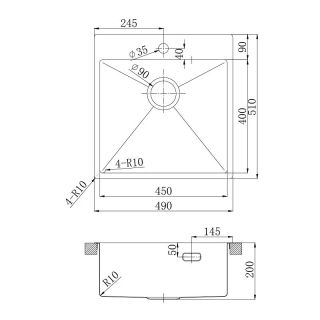Кухонная мойка Lemark Janga 490 9937105 сталь