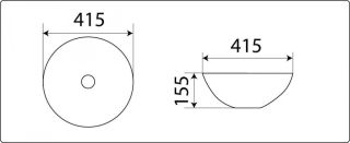 Раковина чаша Velvex 104MW, белый