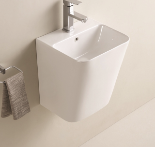 Раковина  CeramaLux 500Q белая 38 см