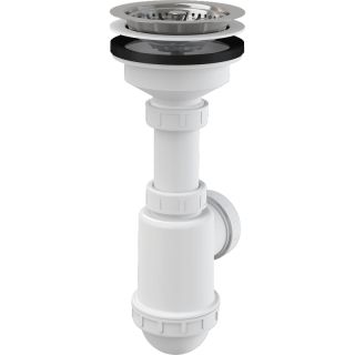 Сифон для мойки AlcaPlast с нержавеющей решеткой ?115 без штуцера A446-DN50/40